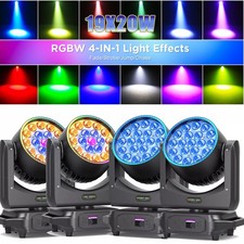 UKING 380W LED Zoom Moving Head Stage Light RGBW DMX Beam Wash Lighting Disco