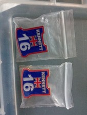 Edward Kennett Speedway GP Gold & Silver Race Bib Speedway Badges