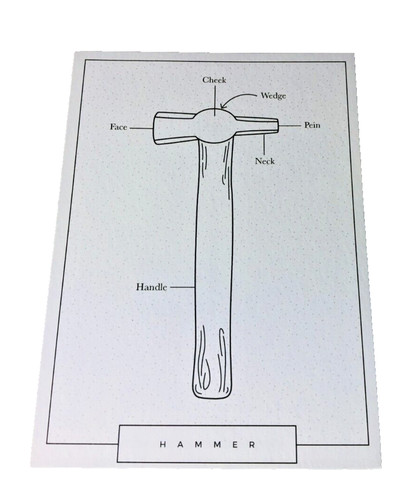 Postcard post card - card, hammer