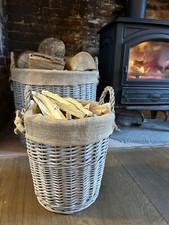 Round driftwood wash - round, wicker