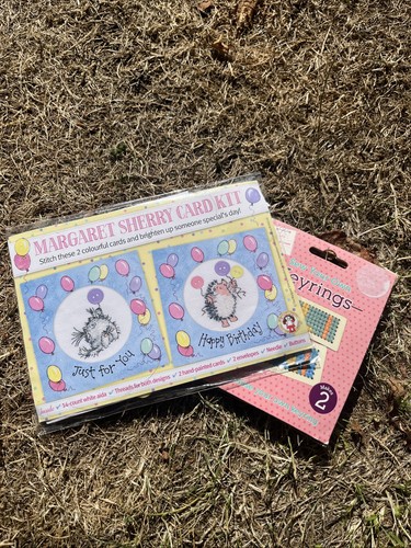 Hedgehog cross stitch cards - 2,