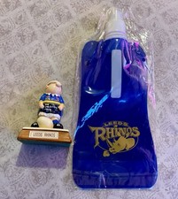 Leeds Rhinos Collectors Kit -Drinks Flask And Statuette