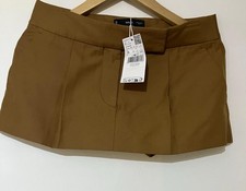 BNWT Zara Tan Pleat Skort Mini