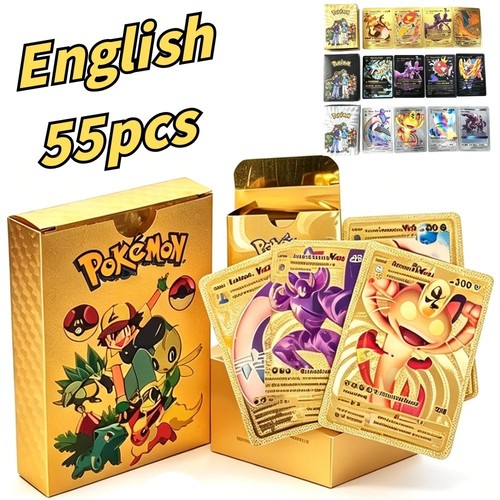 55pcs pokemon card - 55pcs, gold