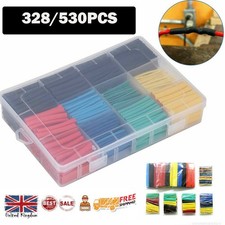 530PCS Heat Shrink Tubing Tube Sleeve Kit Car Electrical Assorted Wire Wrap UK