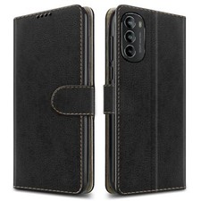 For Motorola Moto G62 5G Case, Leather Wallet Stand Phone Cover + Screen Guard