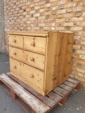 Antique Victorian Pine Chest Of Drawers Linen Press Cupboard Pantry  Very deep