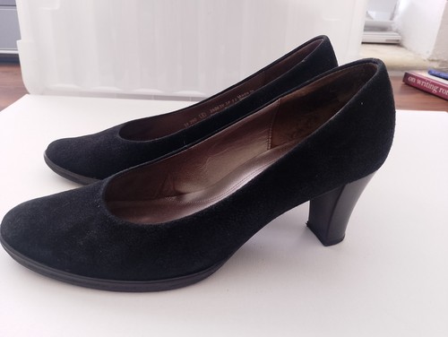 Gabor black suede ladies - black, court