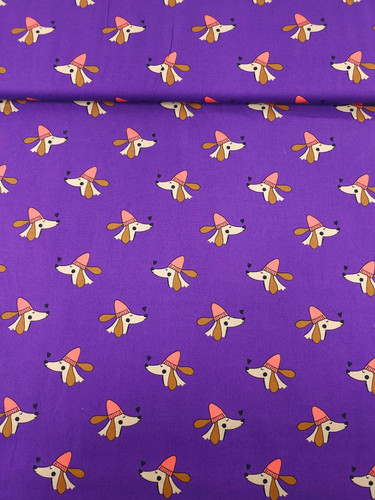 Purple sausage dog 100 - 100%, cotton