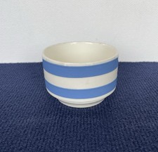Carrigaline Pottery Cork Ireland - small blue and white stripe sugar bowl