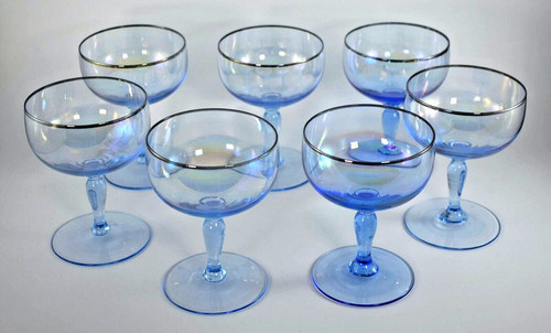 Vintage light blue - blue, glass