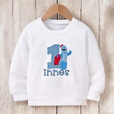 Iggle Piggle Sweatshirt Personalised 1st Birthday Baby Outfit White Soft