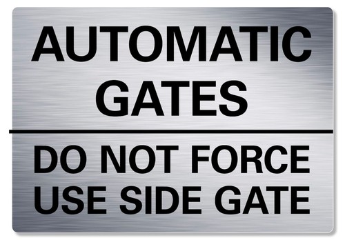 Metal sign automatic - metal, gates