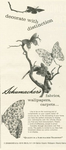 1958 schumacher print - 1958, ad