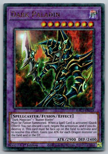Dark paladin - dark, (duel