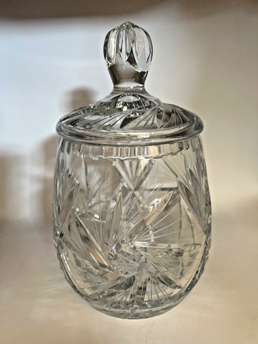 Vintage large cut glass - cut,