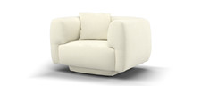 Sofology Nuvole Fabric Chair in Ivory