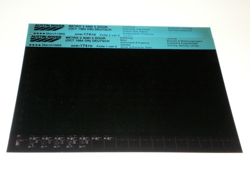 Microfich spare parts - spare, catalog
