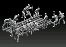 1:72 Railway Workers Diorama