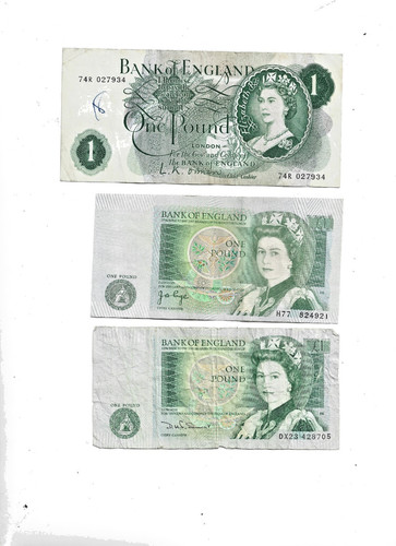 Old bank notes - bank, x3