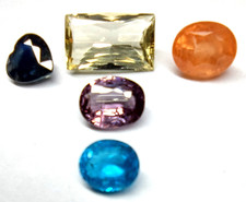 5.29ct Loose Natural Gemstone Lot inc. Purple Myanmar Spinel & Apatite