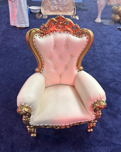 White upholstered accent - white,