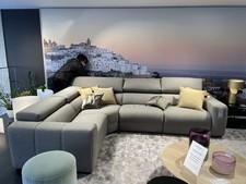 Natuzza Recliner Sofa 4 Seater Grey