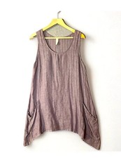 Chalet Linen Dress Purple