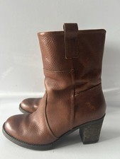 Fat face brown leather boots size 5 