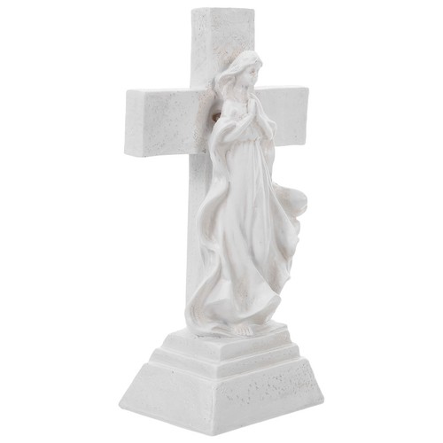 Garden cross statue - with, solar