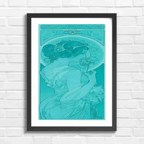 Art nouveau woman with - woman, flowers