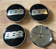 4x BBS Wheel Centre Cap New Alloy Hub Center Caps 68mm 6.8cm Black / Silver