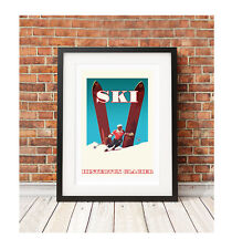 Hintertux Glacier ❤ SKI AUSTRIA ❤ poster print vintage retro skiing snowboard
