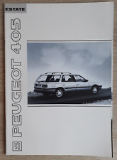 Peugeot 405 Estate Brochure 1990 - GE GL GLD GRD GR GTX  GRDT GTDT