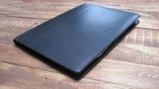 Black Real Leather A4 folder  Organiser with option to Personalise vs829