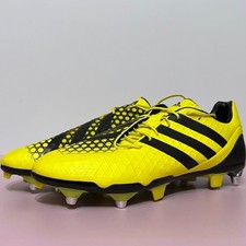 ADIDAS Predator Incurza Soft Ground SG Yellow Rugby Boots Cleats Size UK 10.5