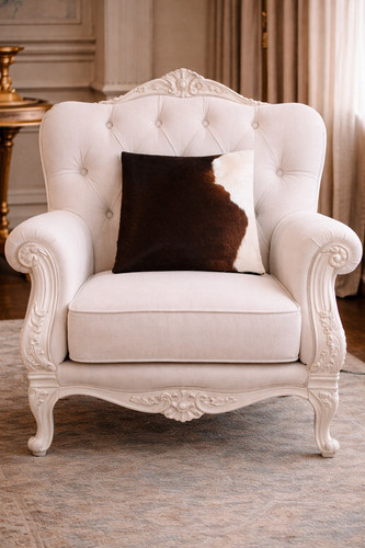 Genuine cowhide leather pillow - genuine,
