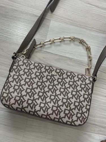 Dkny brown logo crossbody bag - brown,