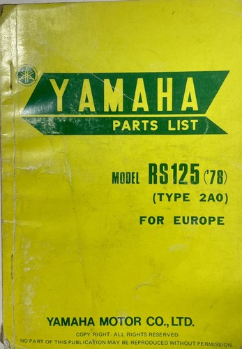 Original yamaha rs125 1978 - yamaha,