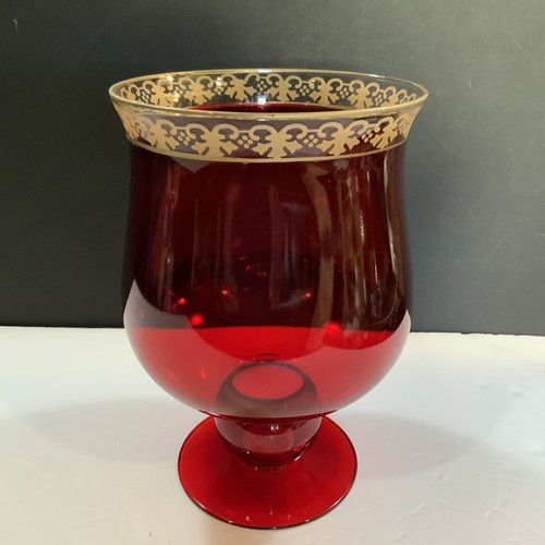 Vase glass gold - glass, tone