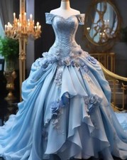 Sky Blue Fairy Victorian Prom
