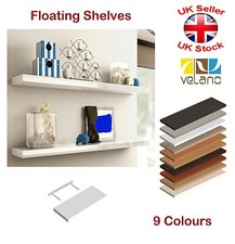 Modern Floating Wall Shelves 9 Colours 4 Lengths Bookcase Display Shelf Storage