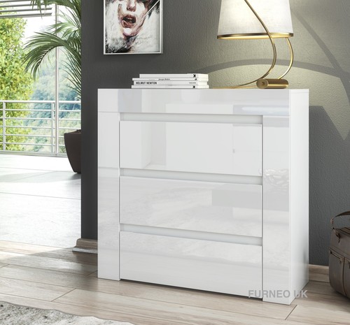 Chest drawers white modern - of,