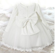 Delilah Baby Flower Girl Formal Dress Christening Wedding Gown + FREE Headband
