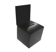 Black Cardboard Charity Box