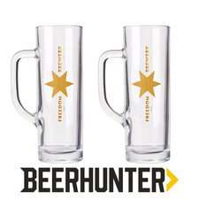 Freedom Brewery Half Pint Tankard Glass – Official Branded Beer Mug New