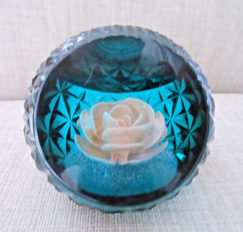 Caithness paperweight rose - paperweight,