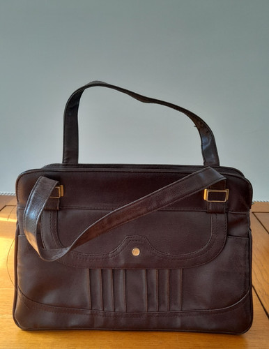 1960s vintage brown leather