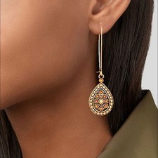 Gypsy Large Hoop Dangle Drop Earrings