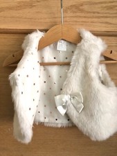 Baby H&M Cream Faux Fur Bolero